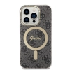 Zestaw Guess GUBPP14XH4EACSK Case+ Charger iPhone 14 Pro Max 6,7 czarny/black hard case 4G Print MagSafe