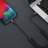 MCDODO KABEL USB-C SPIRALNY SPRĘŻYNOWY SZYBKIE ŁADOWANIE USB TYP C LED 2M