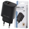 Beline Ład. siec. 1x USB-C + 1x USB 30Wczarna /black (only head) PD 3.0 + QC 3.0  BLN2CB30 GaN
