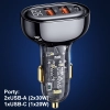 USAMS Ład. sam. 2xUSB+1xUSB-C 80WFast Charge niebieski/blue CC159CC02 (US-CC159)