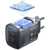 Ładowarka sieciowa USAMS CC290 T66 45W   GaN 1xUSB-A 1xUSB-C srebrny