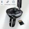 USAMS Zestaw głośnomówiący C21z transmiterem FM, Bluetooth 5.0, MP3, 2xUSB 3,4A czarny/black CC115GC01 (US-CC115)