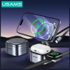 Ładowarka indukcyjna 3w1 Usams CD257 Qi2 tarnish