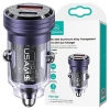 USAMS Ład. sam. C35 USB+USB-C 45WFast Charge fioletowy/purple CC175CC02 (US-CC175)