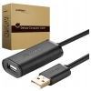 Kabel przedłużający USB 2.0 UGREEN US121, aktywny, 5m (czarny)
