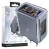 Acefast ładowarka GaN 65W 3 porty (1xUSB, 2xUSB C) szara (A45)