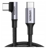 Kabel USB-C do USB-C, kątowy UGREEN US334 5A, PD 100W, 2m (czarny)