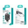 USAMS Ład. siec. 1xUSB-C ze zwijanymkablem USB-C Retractable PD+QC 20W Gan Fast Charging czarny/black YC Series CC233TC01 (US-CC233)
