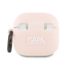 Karl Lagerfeld KLA4RUNCHP AirPods 4      cover różowy/pink Silicone Choupette Head 3D