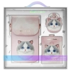 Nimmy Zestaw 3w1 torebka na telefon +    portfel + etui na lokalizator różowy/pink Big Eyed Pet 2.0 Cat