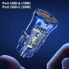 USAMS Ład. sam. 1xUSB+1xUSB-C C32 30WFast Charge niebieski/blue CC164CC02 (US-CC164)