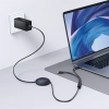 Kabel zwijany Baseus Free2Pull Mini 100W 3w1 USB-C - 2xUSB-C 1.2m - czarny