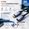 CO2 KABEL PRZEDŁUŻACZ USB-C SZYBKIE ŁADOWANIE USB TYP C 4K 20GBPS 100W 1M