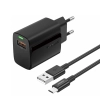 FONENG ładowarka sieciowa EU64 18W 1xUSB QC3.0 + kabel Micro Czarny