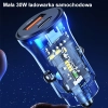 USAMS Ład. sam. 1xUSB+1xUSB-C C32 30WFast Charge czarny/black CC164CC01 (US-CC164)