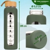 Butelka na wodę szklana motywacyjna szczelna bidon osłona Peterson 960 ml
