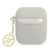 Guess GUA2LSC4EG AirPods 1/2 cover szary/grey Silicone Charm 4G Collection