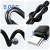 Kabel USAMS KY Series US-SJ693 3A USB-C  do USB-A 2m biały