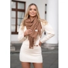 Dwustronny szalik damski PETERSON z frędzlami elegancki