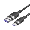 Kabel USB 2.0 A do USB-C 6A Vention CTOBF 1M (czarny)