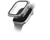 Etui UNIQ Voute do Apple Watch Series 10 42mm szkło hartowane srebrny