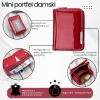 Portfel damski skórzany mini lakierowany ze skóry naturalnej