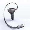 MCDODO MOCNA SZYBKA ŁADOWARKA SAMOCHODOWA 3X USB USB-C PD 80W LED KABEL 1M