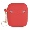 Guess GUA2LSCHSR AirPods 1/2 cover czerwony/red Silicone Charm Heart Collection