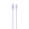USAMS Kabel USB-C 6A 1,2mPort Display Fast Charging Lithe Series purpurowy/purple SJ568USB03 (US-SJ568)