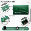 Portfel damski skórzany lakierowany z tłoczeniem croco