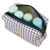 Kosmetyczka damska saszetka organizer w kratke do noszenia