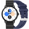 Smartwatch Damski GRAVITY GT12-2 Granatowy Pasek Silikonowy + Czarna Bransoleta