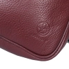 Plecak miejski crossbody damski skórzany ciemnoczerwony