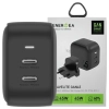 ENERGEA ład. siec. 2xUSB-C PD-PPS 45W2C czarny/black US+EU Travelite GAN45