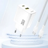 Ładowarka sieciowa Dudao A27 MaxC 35W + kabel USB-C - biała