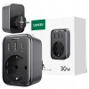 Ładowarka sieciowa 30W (2xUSB/USB C/AC) / adapter EU - EU 13A Ugreen CD314 - czarna