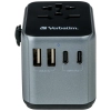 Verbatim Adapter podróżny EU/UK/US2xUSB-A/2xUSB-C PD 30W UTA-03 czarny/black 49545