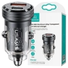 USAMS Ład. sam. C35 USB+USB-C 45WFast Charge czarny/black CC175CC01 (US-CC175)