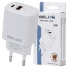 Beline Ład. siec. 1x USB-C + 1x USB 20Wbiała /white (only head) PD 3.0 + QC 3.0  BLN2CW20