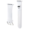 Karl Lagerfeld Pasek KLAWMSLCNH Apple Watch 38/40/41mm biały/white strap 3D Rubber Choupette Heads