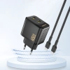 Ładowarka sieciowa Dudao A28PEU PD 45W GaN 2xUSB - czarna