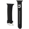 Karl Lagerfeld Pasek KLAWLSLCNK Apple Watch 42/44/45/49mm czarny/black strap 3D Rubber Choupette Head