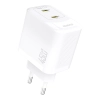 Ładowarka sieciowa Dudao A28PEU PD 45W GaN 2xUSB - biała