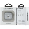 Etui Karl Lagerfeld Monogram Karl Head   do AirPods 4 srebrny