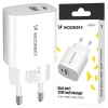 Ładowarka sieciowa Wozinsky WGWCW USB-A USB-C 20W - biała