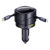 Ładowarka samochodowa Baseus Enjoyment Max 90W 2x USB-C + kabel USB-C i Lightning - czarna