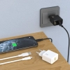 Ładowarka sieciowa Dudao A23LEU 2.4A GaN EU USB-A z kablem USB-A - Lightning - biała