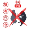 Damski portfel skórzany RFID STOP czarny pojemny na prezent Rovicky
