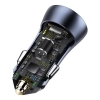 Ładowarka samochodowa Baseus Golden Contactor Pro, USB + USB-C, QC4.0+, PD, SCP, 40W (szara)