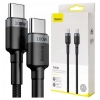 Kabel USB-C do USB-C Baseus Cafule, QC 3.0, PD 2.0, 100W, 5A, 2m (szaro-czarny)